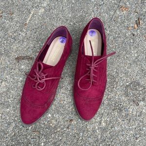 Wine color shoes